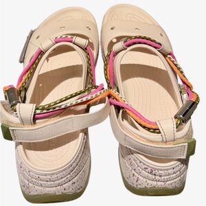 CROCS Hiker Xscape Festival Sandal with Multicolor Accents